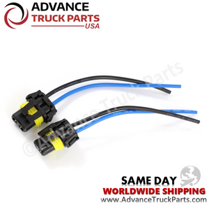Advance Truck Parts (9006) HB4 Harness Pigtail bulb connector (2pcs)