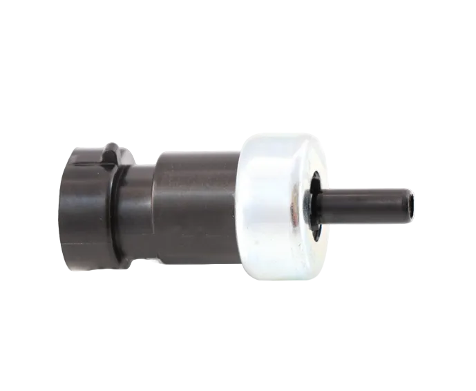 Advance Truck Parts USA 1749-9130 low air pressure parking brake light switch featuring black polymer body, metallic collar, and pneumatic nipple port