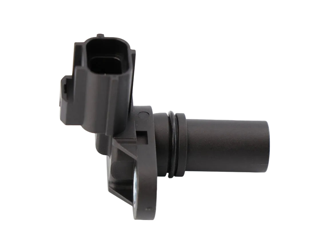 Advance Truck Parts USA 1828345C91 Navistar crankshaft position sensor showing a clean studio view of the black sensor housing, O-ring seal, and mounting flange on a plain white background