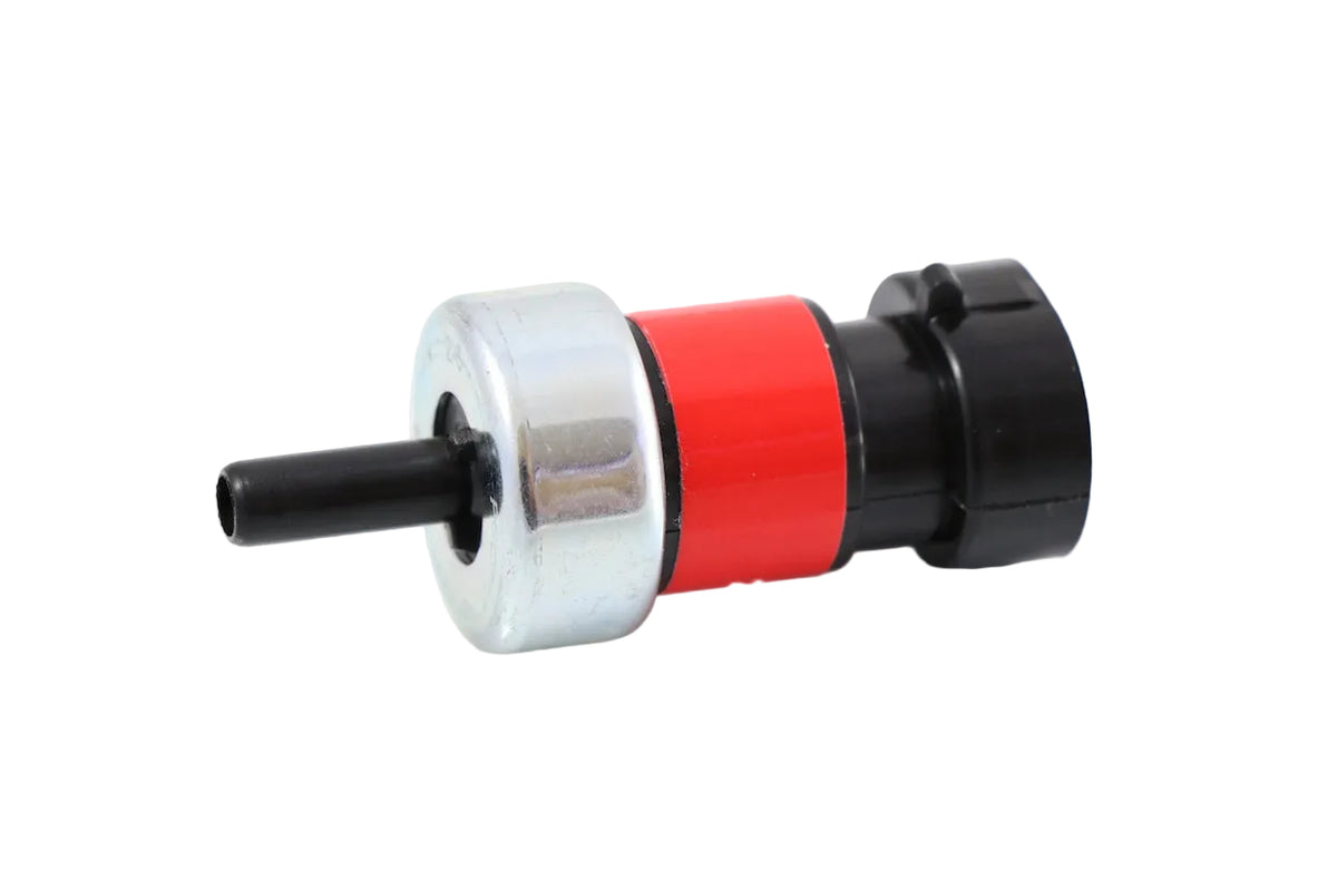 Advance Truck Parts USA 2035006C1 International pressure air brake switch showing a clean studio view of the metallic port, red identification band, and black connector housing 