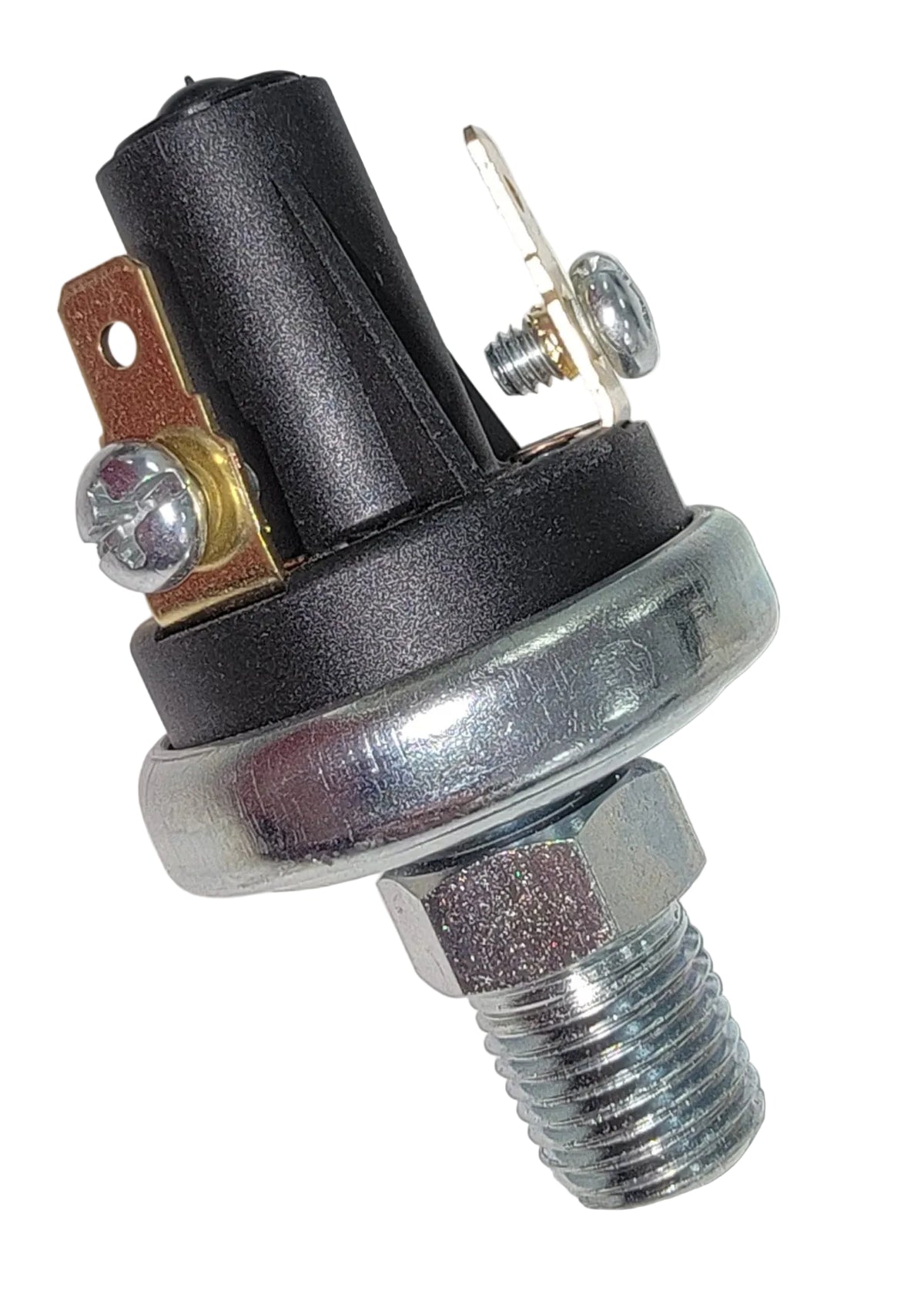 Advance Truck Parts USA 20791291 pressure switch for Mack and Volvo trucks featuring a threaded 1/4 NPT mounting base, metallic housing, and dual screw terminal connectors