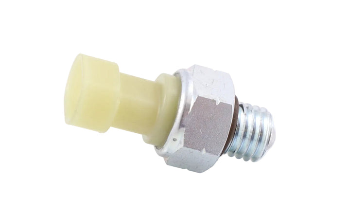 Advance Truck Parts USA 21-566PF back up switch showing a close-up studio perspective of the threaded metal base and cream-colored plastic housing