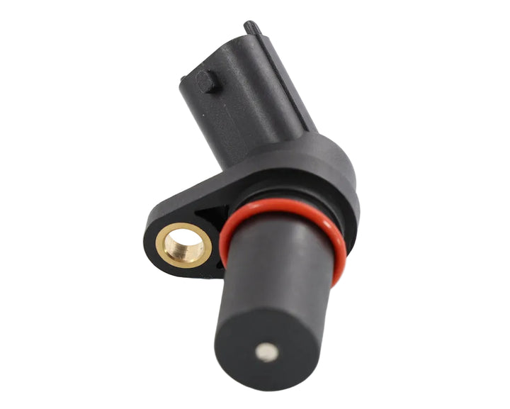 21426987 ATP Mack and Volvo truck speed sensor showing a clean studio view of the threaded black housing, red O-ring, and connector on a plain white background