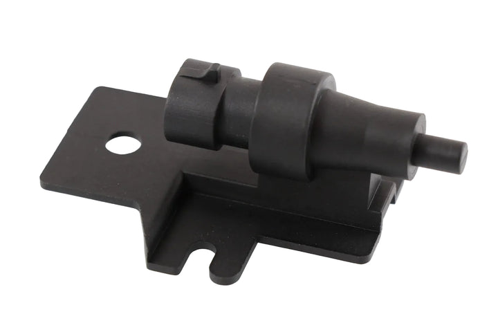 Advance Truck Parts USA 22-43953-000 ambient air temperature sensor showing a clean studio view of the black sensor probe mounted to the custom bracket 