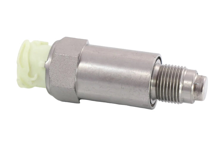 Advance Truck Parts USA 22387296 Volvo truck speedometer and tachometer sensor showing a clean studio view of the metallic housing, threaded tip, and connector on a plain white background