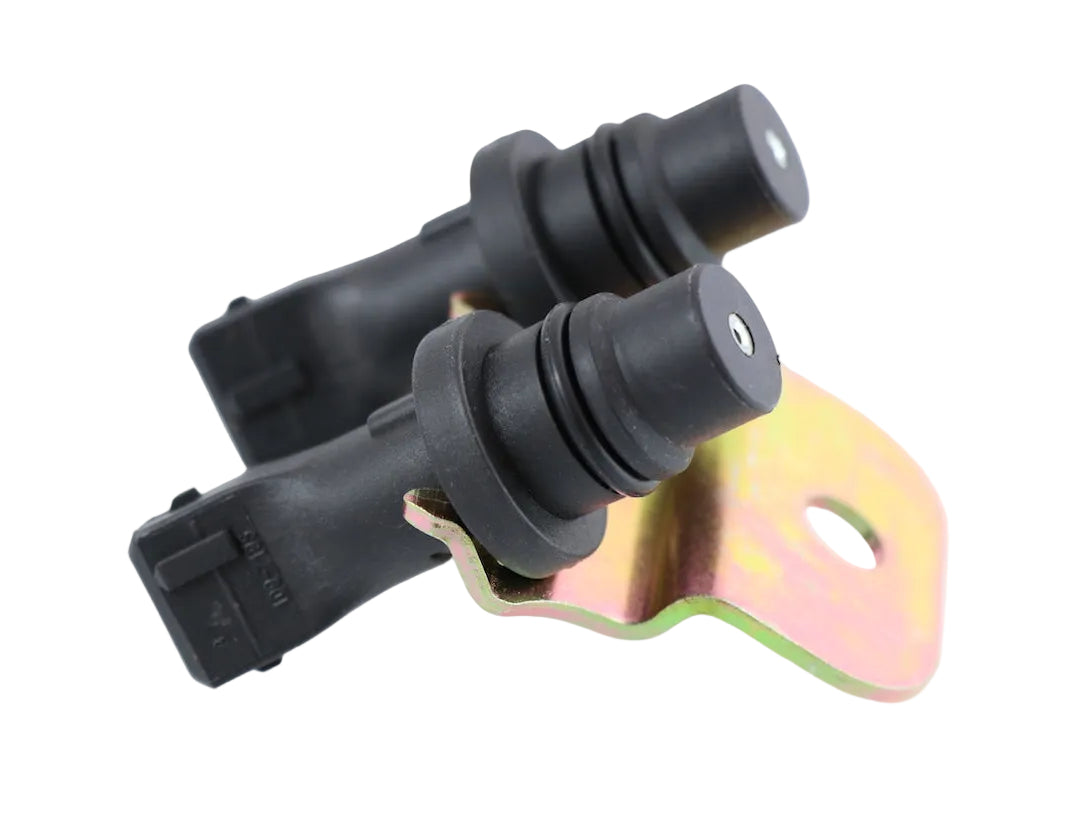 Advance Truck Parts USA 245-4630 Caterpillar speed sensor group showing a clean studio view of the dual sensor bodies mounted on a bracket on a plain white background