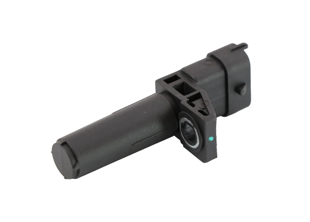 Advance Truck Parts USA 2769050700 and 2769051200 Mercedes crankshaft position sensor showing a clean studio view of the black sensor body, mounting tab, and connector housing on a plain white background