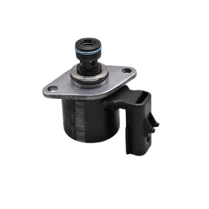 2872550 ATP Cummins metering fuel pressure control valve featuring a 2-pin male connector, mounting flange, and O-rings on a branded studio background
