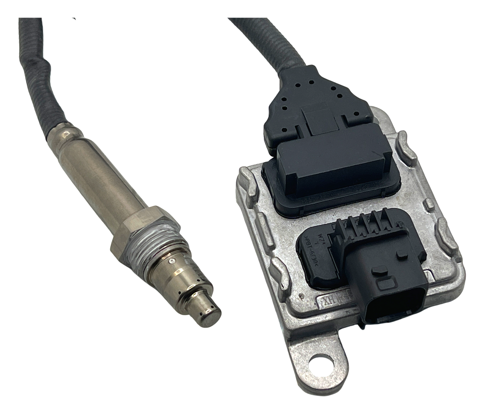 Advance Truck Parts USA 4326869 nitrogen oxide NOx sensor showing a clean studio view of the electronic control unit and threaded sensor probe 