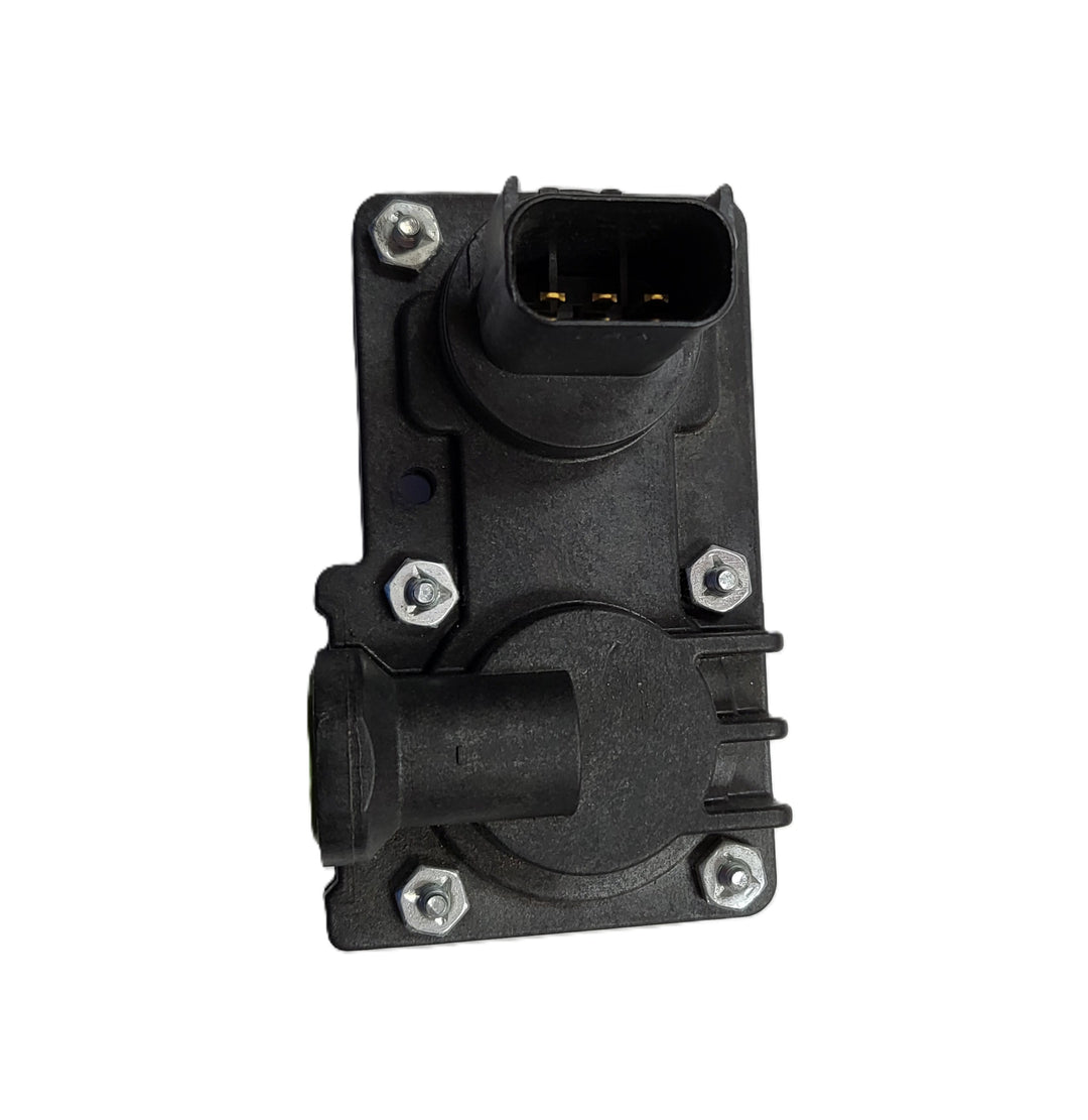 Advance Truck Parts USA 4984929 Cummins EGR gas differential pressure sensor showcasing the black molded housing, 3-pin connector port, and mounting hardware layout