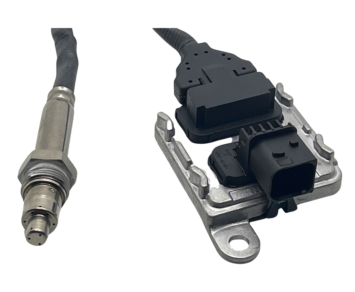 Advance Truck Parts USA 5WK97341A freightliner detroit diesel inlet nox sensor showing a clean studio perspective of the sensor probe and control module unit