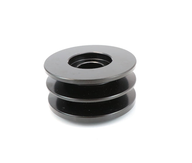 Advance Truck Parts USA 724-1500 79mm outer diameter 2-groove alternator pulley showing a clean studio view of the cold-rolled steel machined body 