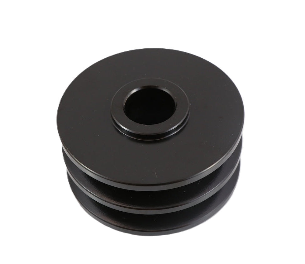 Advance Truck Parts USA 724-2500 2-groove alternator pulley showing a clean studio view of the cold-rolled steel machined body and bore