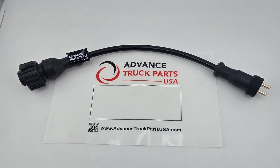 Advance Truck Parts USA 8946011322 WABCO style ABS modulator adapter cable showing a clean studio view of the 3-pole straight female bayonet and screw-type connection harness on a plain white background