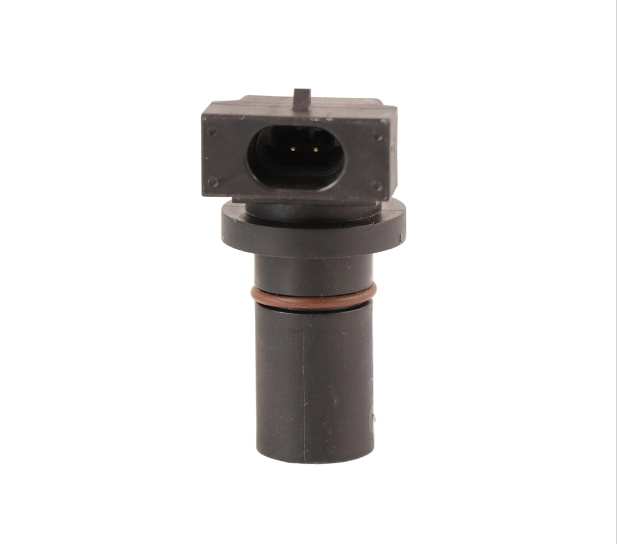 Advance Truck Parts USA W043126 heavy duty speed sensor showing a clean studio view of the 2-pin connector, O-ring seal, and cylindrical sensor body 