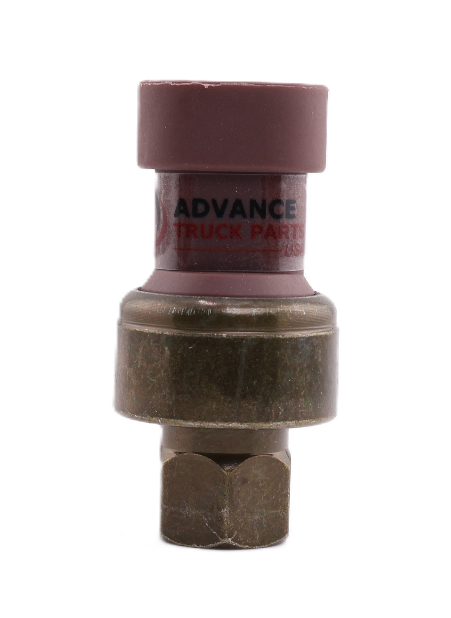 Advance Truck Parts USA 79PSD4-1 K301-370 binary switch for Kenworth featuring a threaded base and brown connector on a plain background
