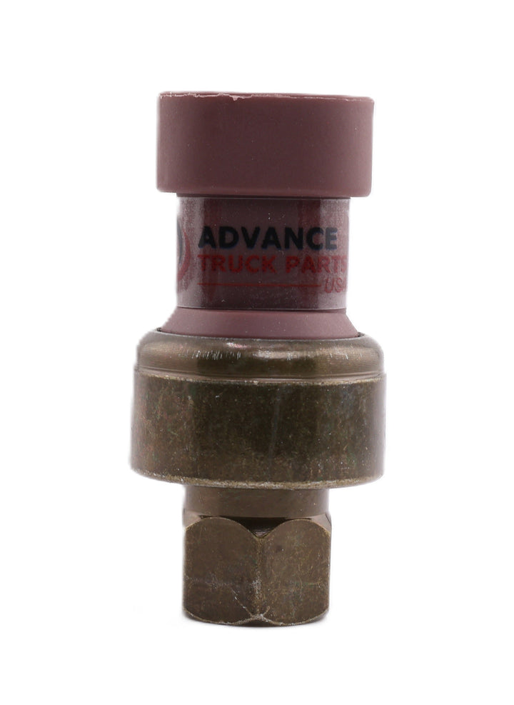 Advance Truck Parts USA 79PSD4-1 K301-370 binary switch for Kenworth featuring a threaded base and brown connector on a plain background