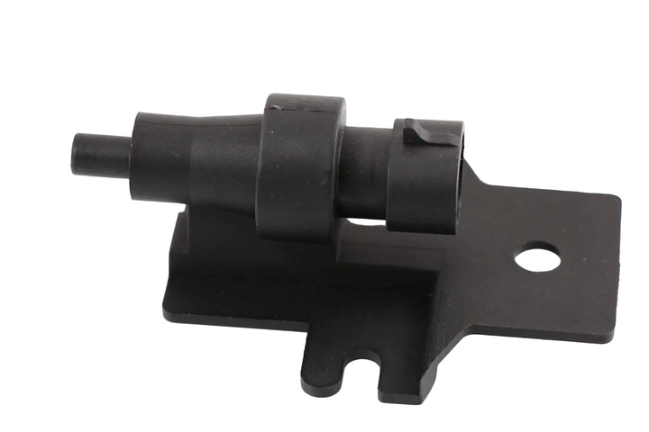 Advance Truck Parts USA 06-74220-000 ambient air temperature sensor featuring a black housing and mounting bracket on a plain background