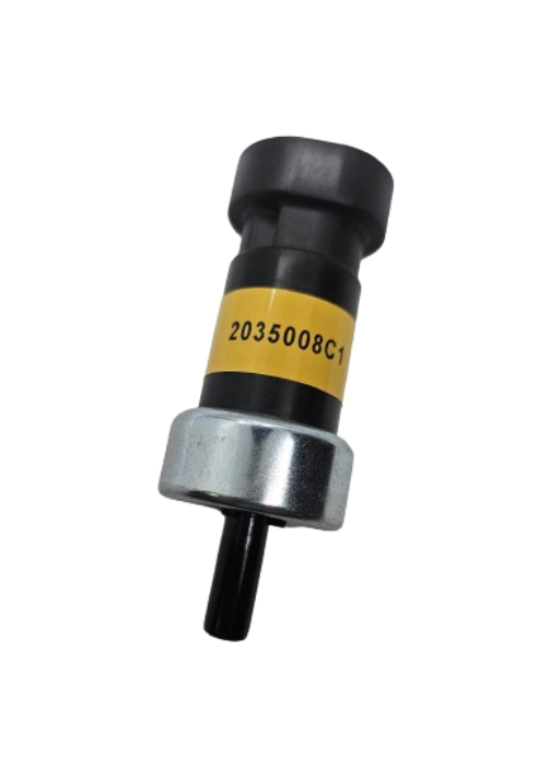 Advance Truck Parts USA 2035008C1 brake, cruise, and low-pressure switch for Navistar International trucks featuring a black and yellow label 