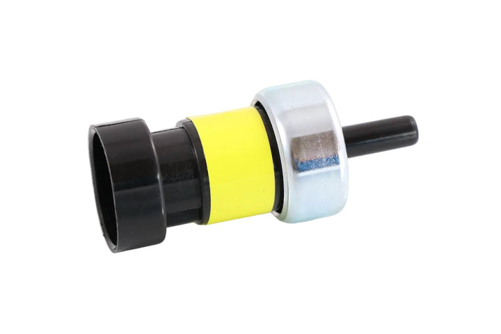 Advance Truck Parts USA 2042478C2 low pressure switch for Navistar International trucks featuring a yellow label and metal housing 