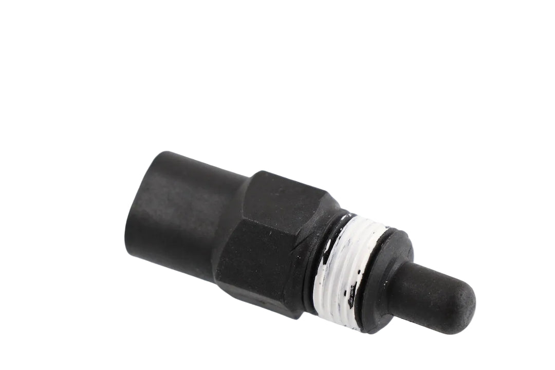 Advance Truck Parts USA 23515250 Detroit Diesel intake air temperature sensor featuring a black housing and threaded tip on a plain background