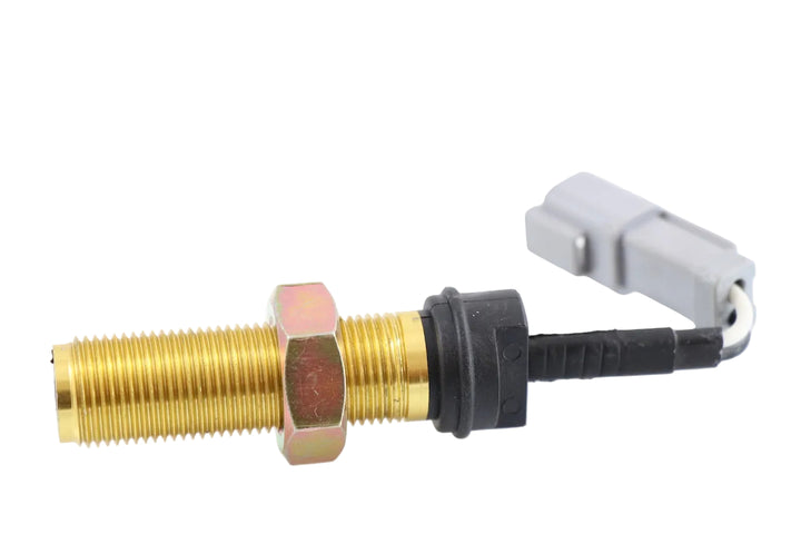 Advance Truck Parts USA 2503117C1 International speed sensor featuring a threaded brass body, hex nut, and gray 2-pin connector 
