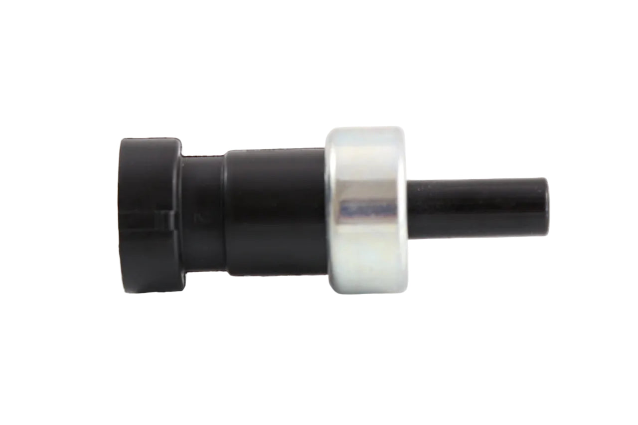 Advance Truck Parts USA 2505850C2 brake, cruise, and low-pressure switch for Navistar International trucks featuring a black plastic housing and metal base on a plain background