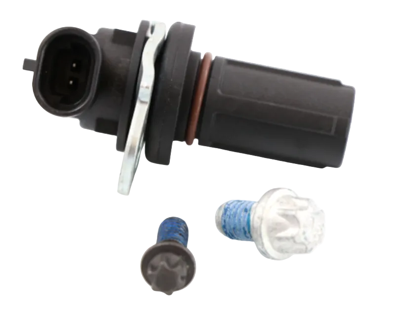 Advance Truck Parts USA 4307349 International speed sensor kit featuring a 2-pin black plastic sensor body, mounting bracket, O-ring, and two installation screws on a plain background