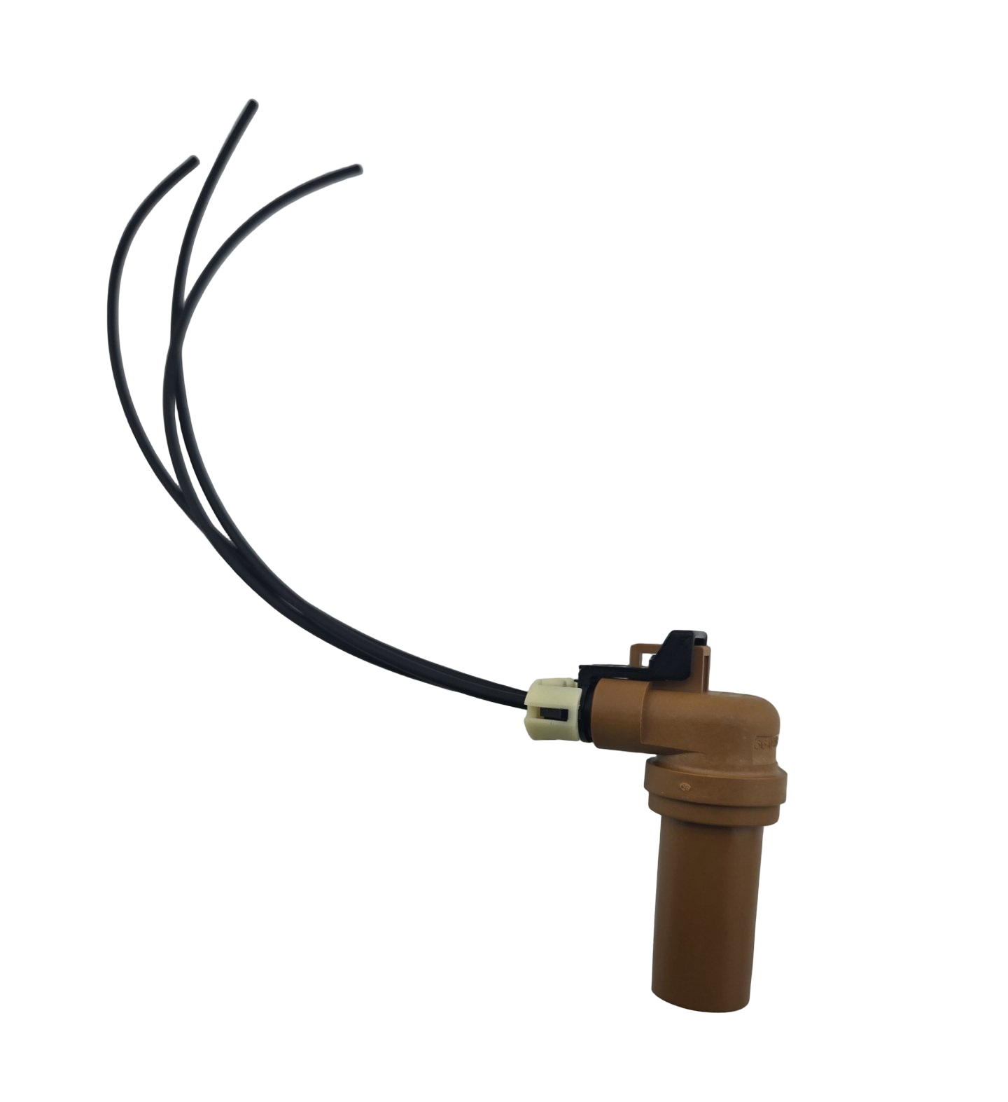 Advance Truck Parts 66-04114-002 speed sensor for Freightliner trucks showing an angled studio view of the brown sensor housing and 3-wire pigtail harness on a plain white background