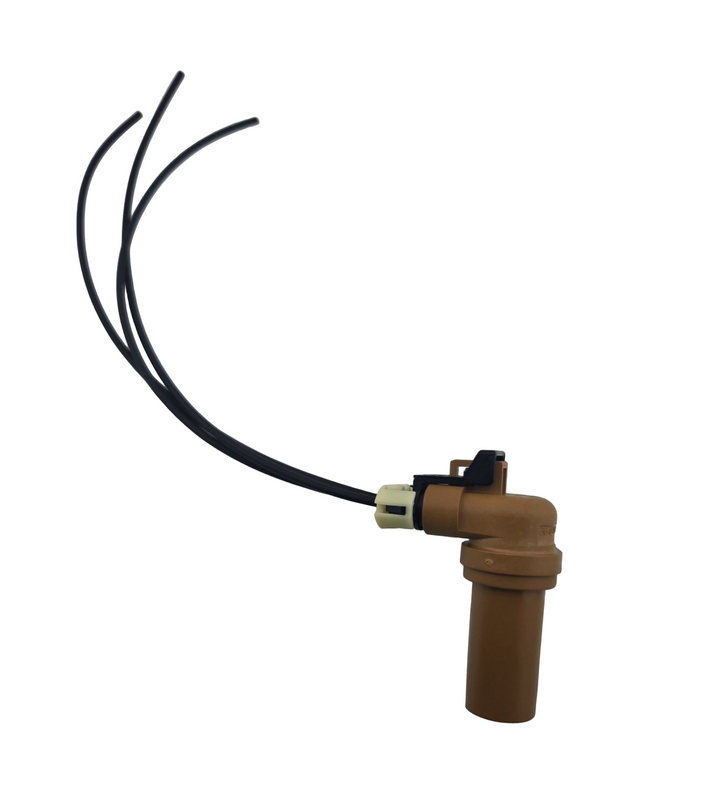 Advance Truck Parts 66-04114-002 speed sensor for Freightliner trucks showing an angled studio view of the brown sensor housing and 3-wire pigtail harness on a plain white background