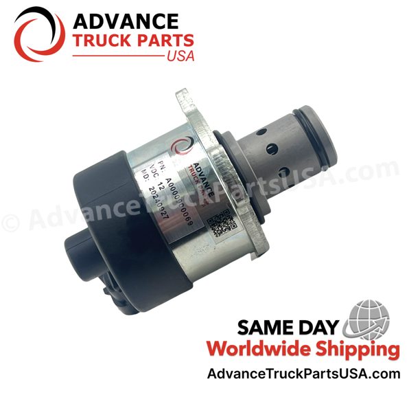 Advance Truck Parts USA studio view highlighting the part number label and specifications on the control valve