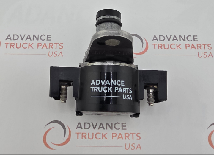 Advance Truck Parts USA branded studio view of the Cummins 3686406 engine brake solenoid body and terminal posts