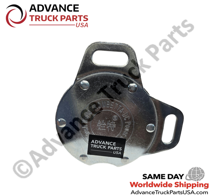 Advance Truck Parts USA branded studio bottom-up view highlighting the 90-degree mounting bracket slots of the Trombetta 150A relay