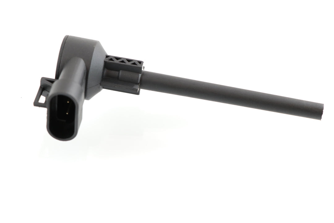 Advance Truck Parts USA N9267001 engine coolant level sensor for Paccar showing a horizontal profile of the black plastic housing, extended cylindrical sensing probe, and oval 3-pin electrical connector on a plain white background