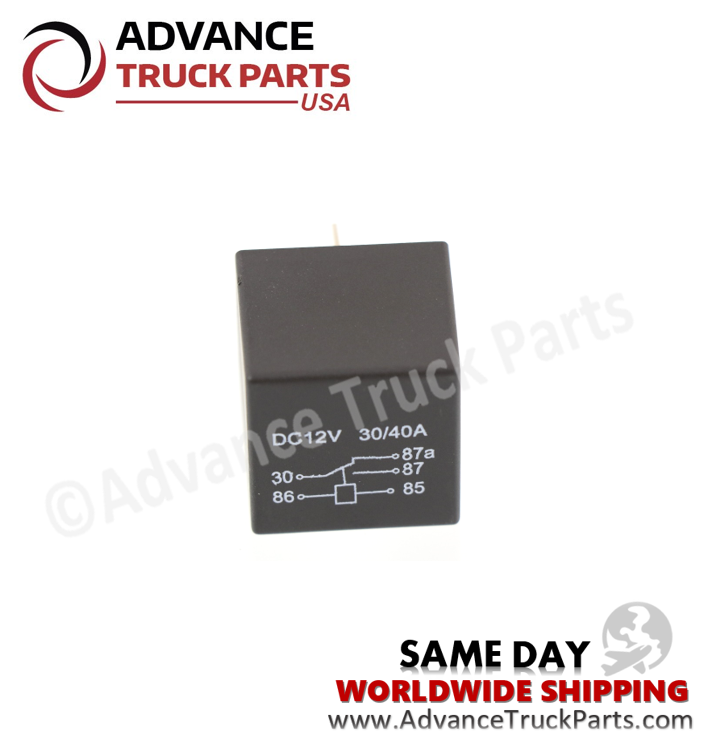 Advance Truck Parts USA branded studio view displaying the circuit diagram and pin markings on the relay housing