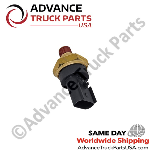Advance Truck Parts USA studio angled perspective displaying the threaded base and 3-pin connector layout of the turbo boost pressure sensor