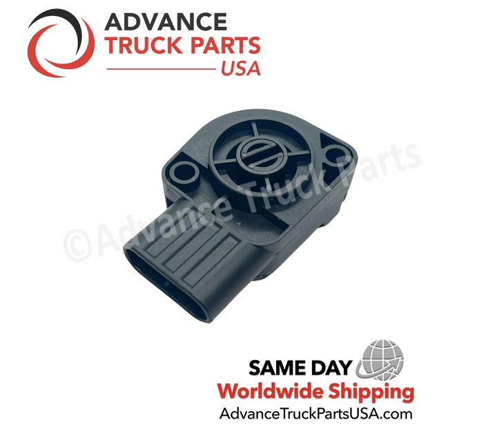 Advance Truck Parts USA branded studio top angle view showcasing the mounting holes and rotary design of the 131856 sensor