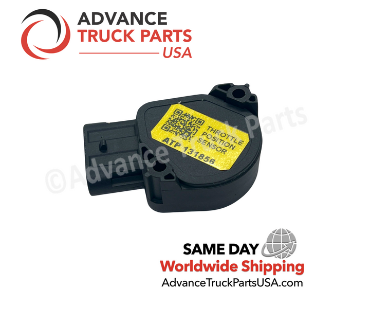 Advance Truck Parts USA branded studio view of the throttle position sensor with yellow product label