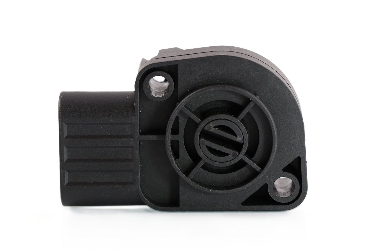 Advance Truck Parts USA 132617 throttle position sensor for International trucks featuring mounting holes and central rotor on a plain background