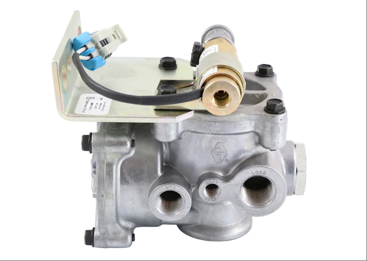 Advance Truck Parts USA 5040-211-01C lift axle valve with solenoid and mounting bracket on a plain background