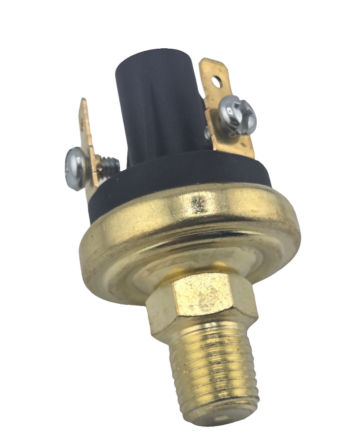 Advance Truck Parts USA 80685 air pressure switch featuring threaded brass fitting and terminal screws on a plain background