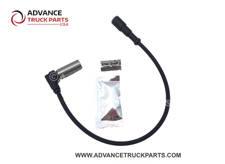 Advance Truck Parts USA ABS sensor kit displaying a top-down studio perspective of all included installation hardware