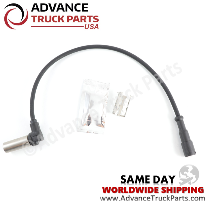 Advance Truck Parts USA ABS sensor kit displaying an angled studio view of the complete replacement components including grease and clip