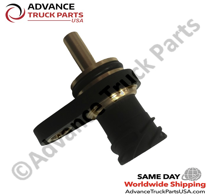 Advance Truck Parts USA coolant temperature sensor displaying an angled studio view of the mounting bracket and sensor body