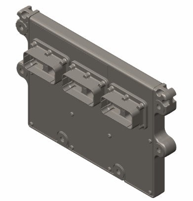 Advance Truck Parts USA new genuine Cummins electronic control module showing a 3D technical render of the complete unit assembly