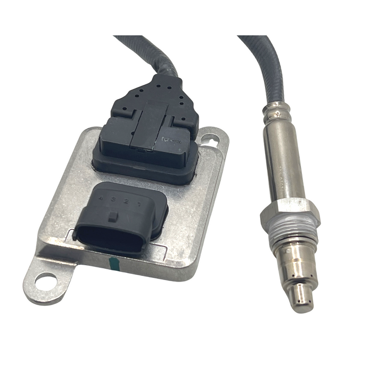 Advance Truck Parts USA 2894939 Cummins nitrogen oxide sensor showing a studio perspective of the electronic control unit and threaded probe