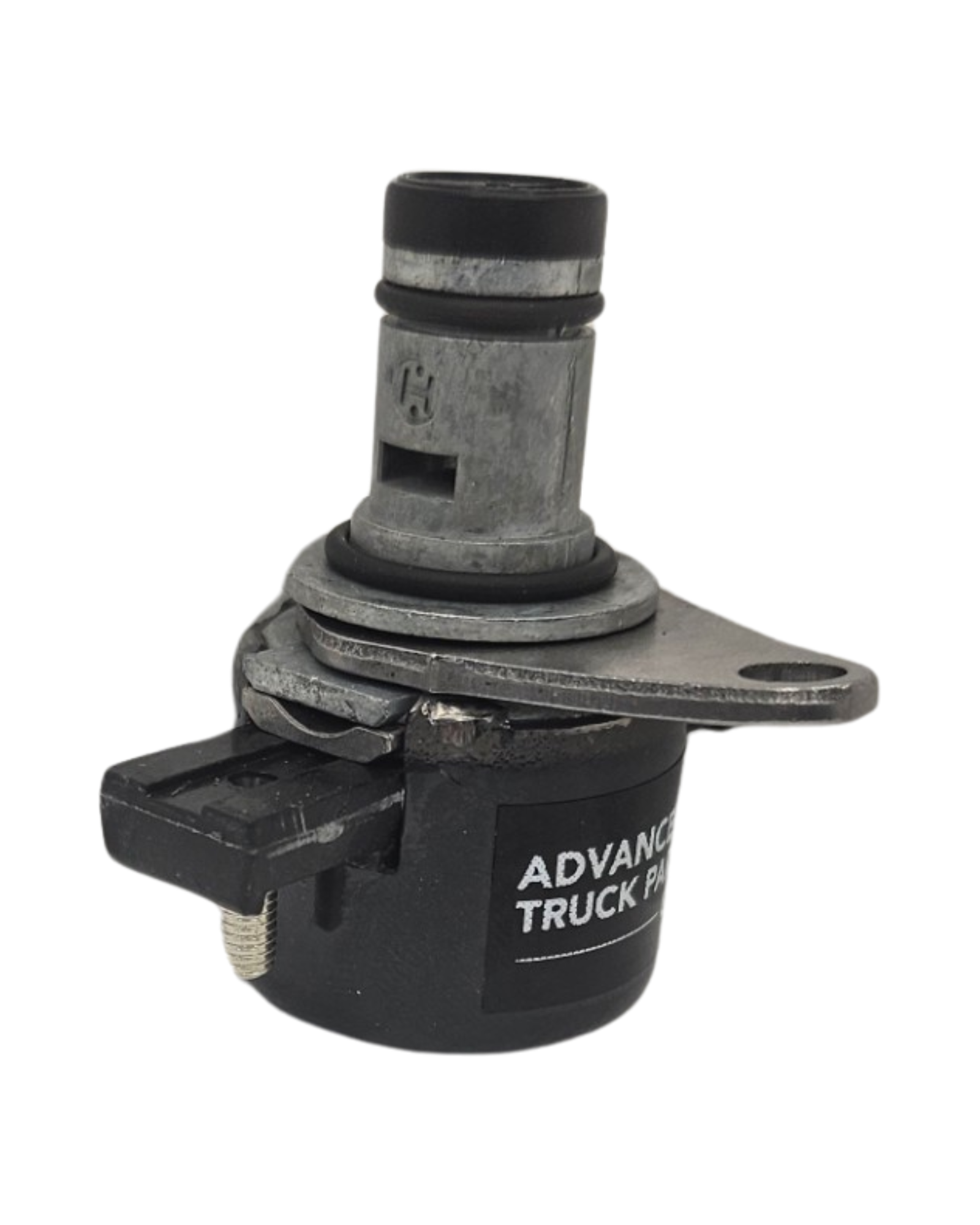 Advance Truck Parts USA DDE A4721531359 Detroit Diesel engine brake solenoid for DD13 and DD15 engines on a plain background