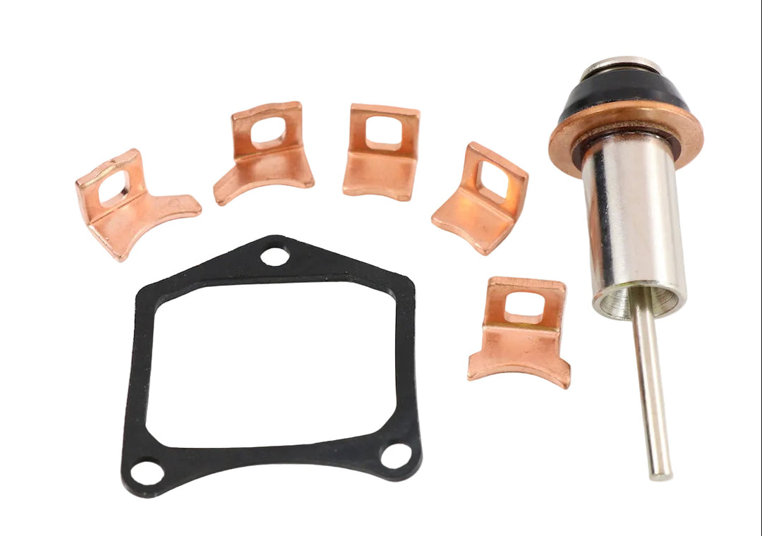 Advance Truck Parts USA Denso starter repair kit 0.8-2KW Plunger 96.7mm Gasket Square/ Curve showing a clean studio view of the plunger, copper contacts, and gasket 