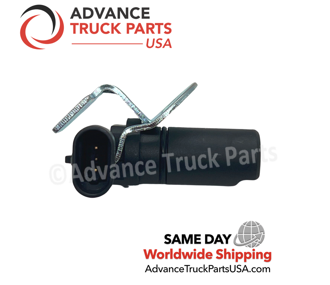 Advance Truck Parts USA Dodge position sensor displaying a macro view of the 3-pin electrical connector terminal layout