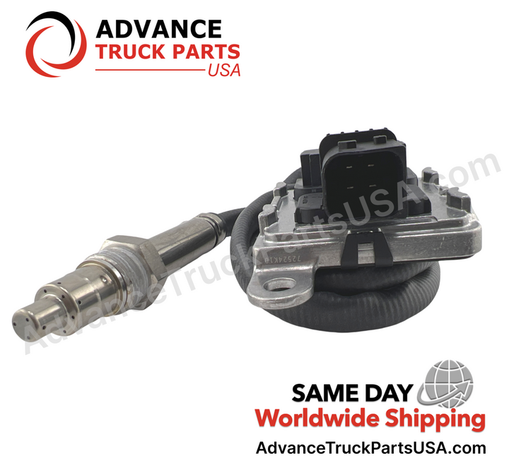 Advance Truck Parts USA nitrogen oxide sensor displaying a front-facing studio view of the electronic module and threaded probe